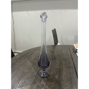 Viking Teaberry Swung Six Petal Vase 16" Amethyst MCM Smoky Purple MCM Rare